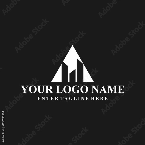 professional building logo, generic building, vector, emblem, symbol, icon, construction, building silhouette, contractor, company, corporate, icon, concept, abstract, illustration, bussines