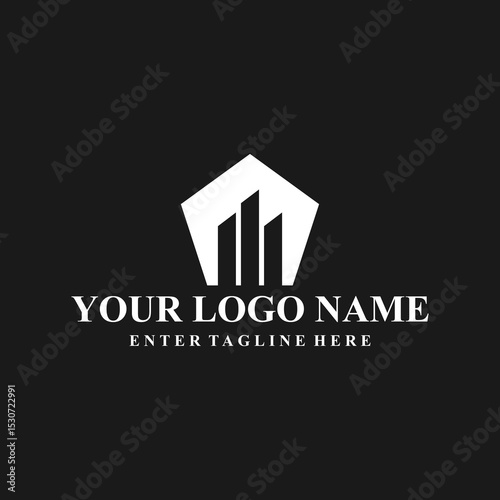 professional building logo, generic building, vector, emblem, symbol, icon, construction, building silhouette, contractor, company, corporate, icon, concept, abstract, illustration, bussines