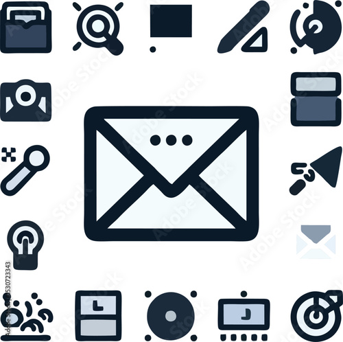 Clean Flat Mail Icon – Vector Style