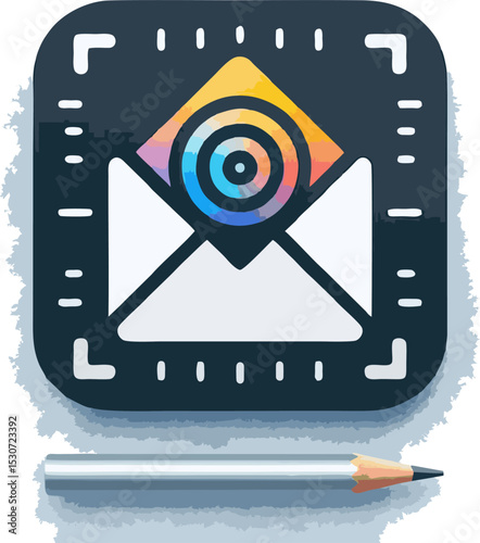 Clean Flat Mail Icon – Vector Style