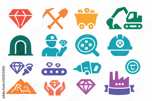 Mining and Gemstone Icon Collection