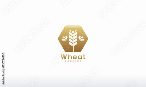 Golden wheat  design.