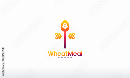 Colorful  design for a wheat-based food .