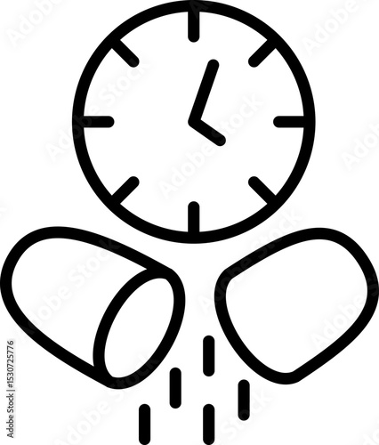 Medication schedule icon - Editable Stroke SVG, fully scalable.