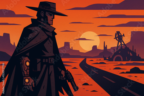 A Silent Gunslinger’s Journey Through Time’s Ruins and the Shadows of Broken Worlds