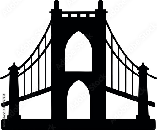 Golden Gate Bridge Silhouette Vector & Iconic Landmark SVG