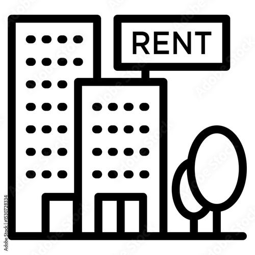 Apartement lease icon vector illustration