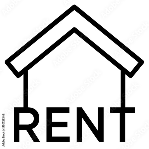 Home rental icon vector illustration
