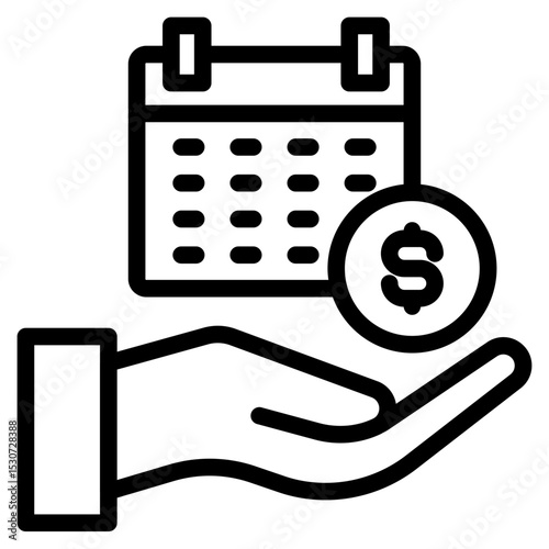 Monthly payment icon vector illustration