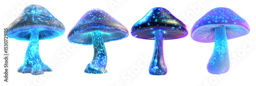 blue glowing mushroom 