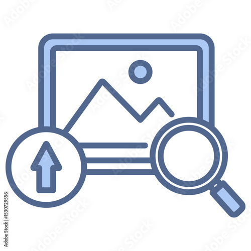 Image Optimization Blue Icon