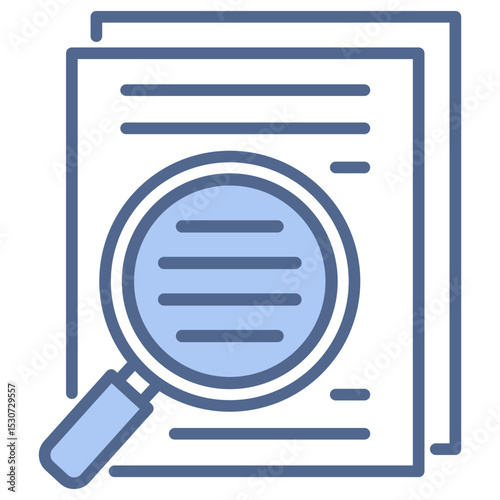Search Intent Blue Icon