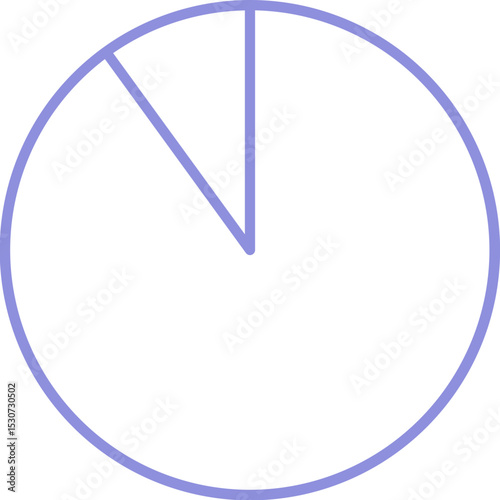 Circle 90 Percent Thin Outline  Icon