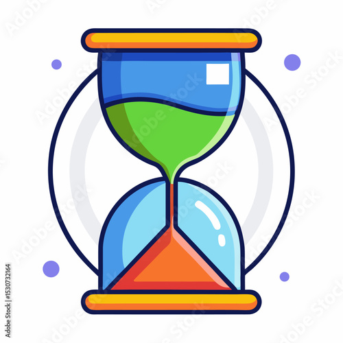 vector illustration of hourglass