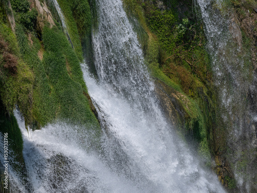 beautiful waterfall in the nature