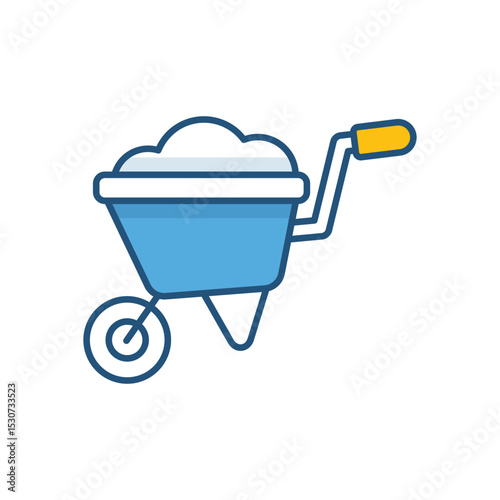 Wheelbarrow Vector icon