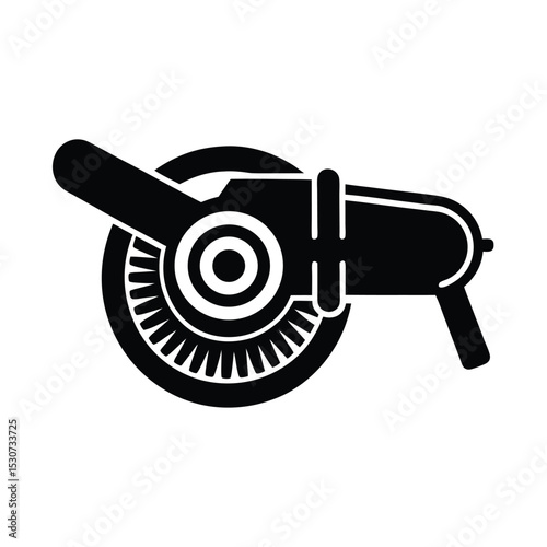 Angle grinder vector silhouette