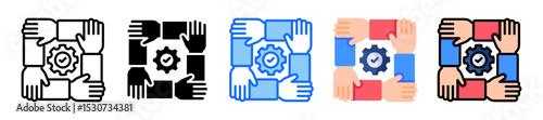 Team Work Icon Multiple Style