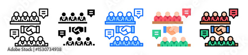Alliance Meeting Icon Multiple Style