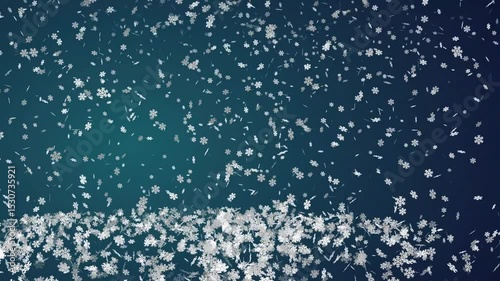 Snow Flakes Winter Background Holiday Animation 4k