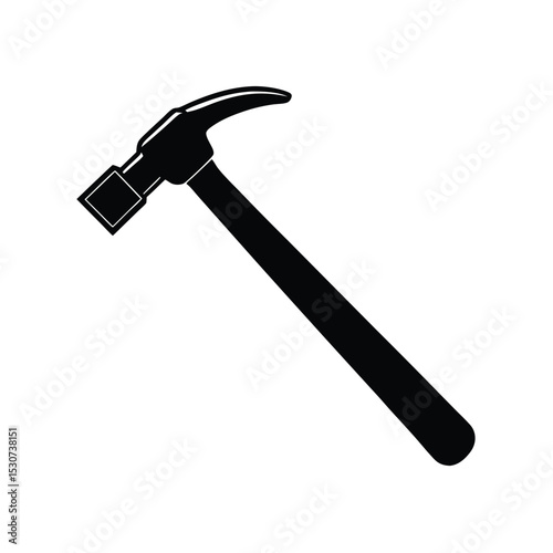 Framing hammer vector silhouette