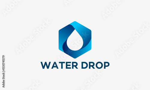 modern 3d waterdrop logo designs concept
