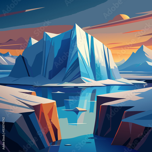 a-glacier-calving-into-the-ocean-in-antarctica