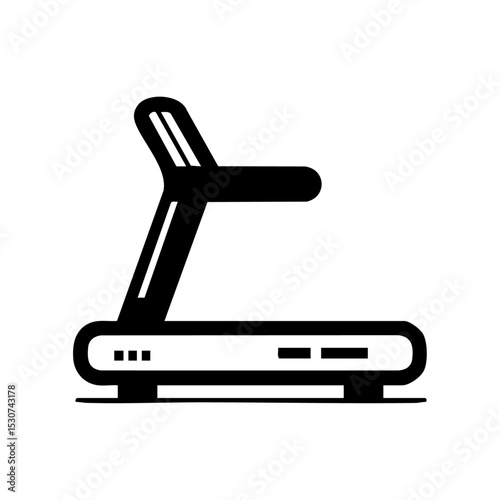 Minimalist treadmill icon ideal for fitness, gym, and exercise illustrations.

