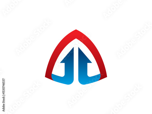 Free Download A sleek, graphic uptrend arrow icon, perfect for representing growth, progress, and upward movement in any business or design context. - GFXLoad