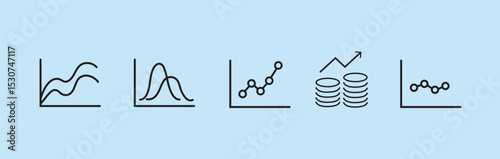  business bar sign, profit growing symbol, progress bar symbol, growing graph icons – stock vector