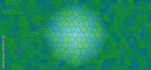 Abstract green and blue mosaic pattern texture