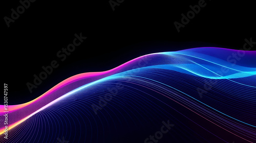 Abstract line wave poster background vector set. Minimalist cover template with vibrant perspective line wave in motion. Ideal design for social media, cover, banner, flyer, music, ads.