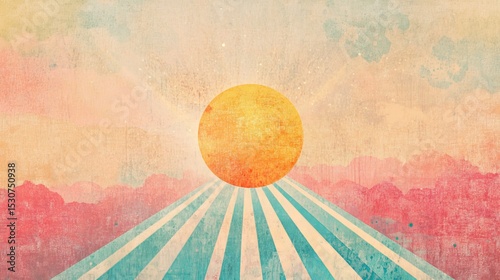 Vintage and pastel planet and sun backgrounds ideal for wallpapers, posters, and websites.
 
