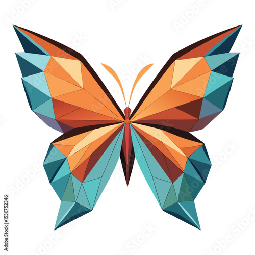 Polygonal butterfly wings