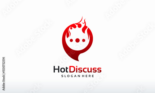 hot discuss logo designs template, hot topic logo
