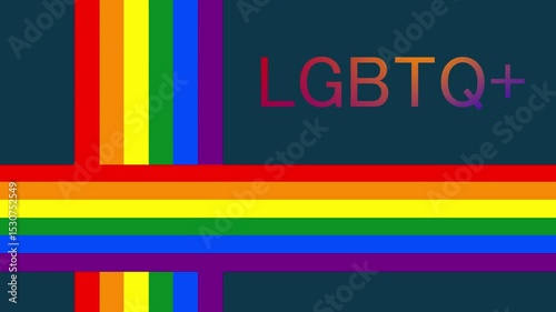 Animated LGBTQ+ Pride Lines with Rainbow Colors
