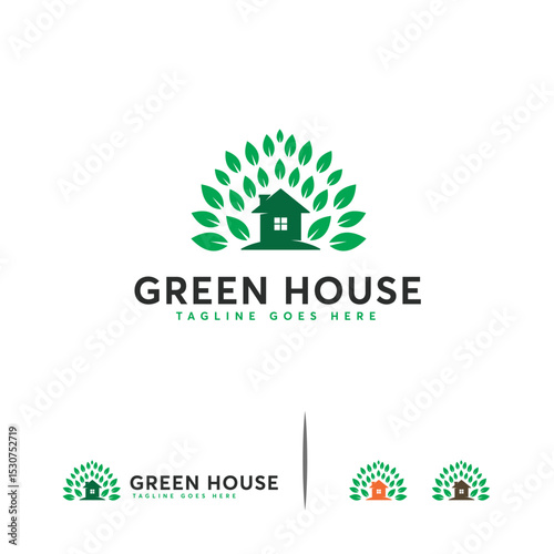green house logo designs template