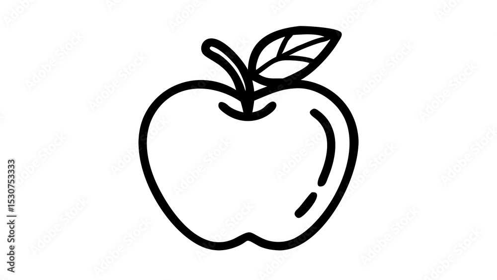 Blackicon set illustration of an apple with leaf in detailed sketch style. Vector illustration Blackicon set illustration of an apple with leaf in detailed sketch style. Vector illustration