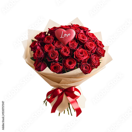 Red rose and gift