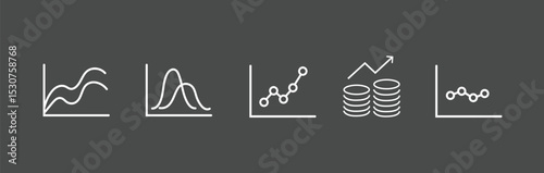  business bar sign, profit growing symbol, progress bar symbol, growing graph icons – stock vector