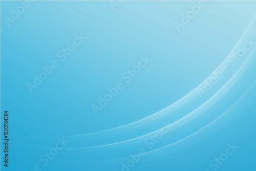 Abstract sky blue gradient smooth light lines background. Vector illustration .
