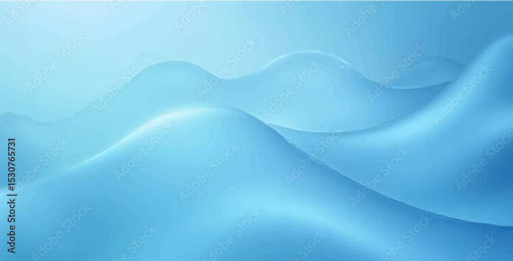Fototapeta premium Abstract sky blue gradient smooth light lines background. Vector illustration .