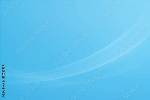 Abstract sky blue gradient smooth light lines background. Vector illustration .