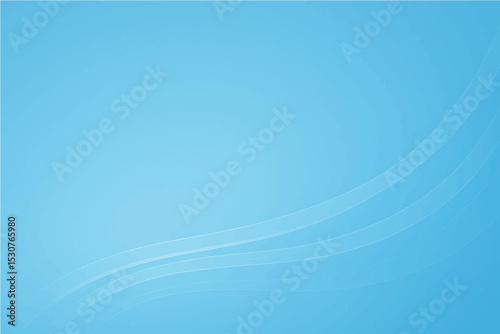 Abstract sky blue gradient smooth light lines background. Vector illustration .