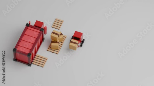 3D loop satisfying logistics animation