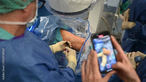 Daily surgical routine inside hospital operating room