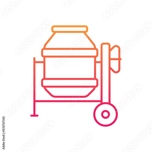 Cement Mixer Vector icon