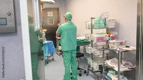 Daily surgical routine inside hospital operating room