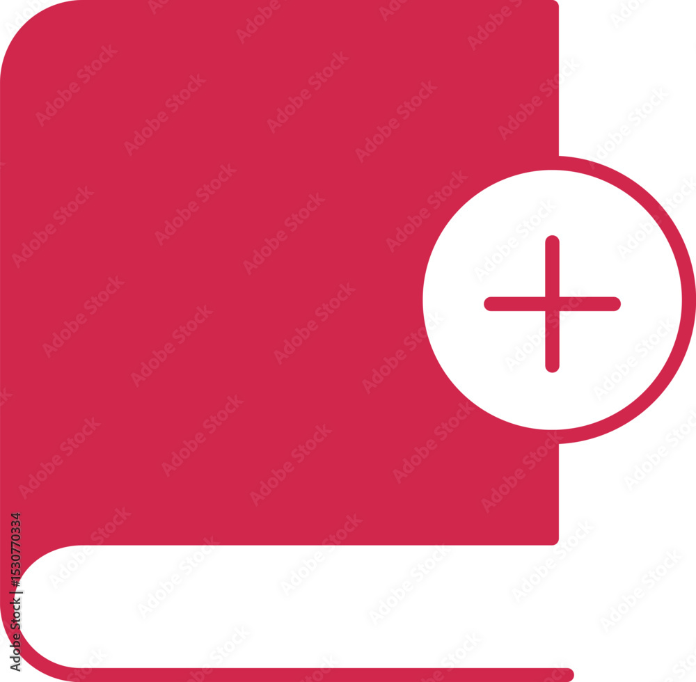 Obraz premium Add Book In Fill Icon