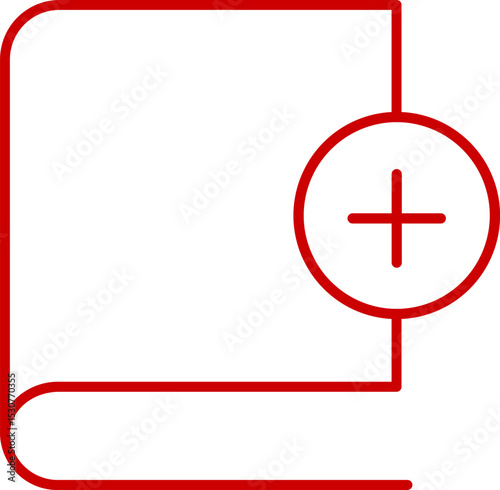 Add   Book   In Outline Icon